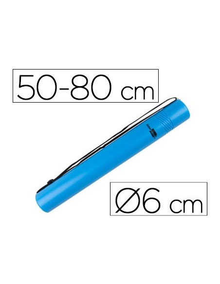 PORTAPLANOS PLASTICO DIAMETRO 6 CM EXTENSIBLE HASTA 80 AZUL