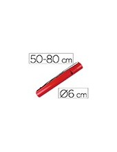 PORTAPLANOS PLASTICO DIAMETRO 6 CM EXTENSIBLE HASTA 80 ROJO 2