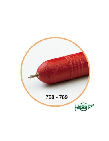 PUNZON PLASTICO COLOR C/PUNTA ACERO LATONADO