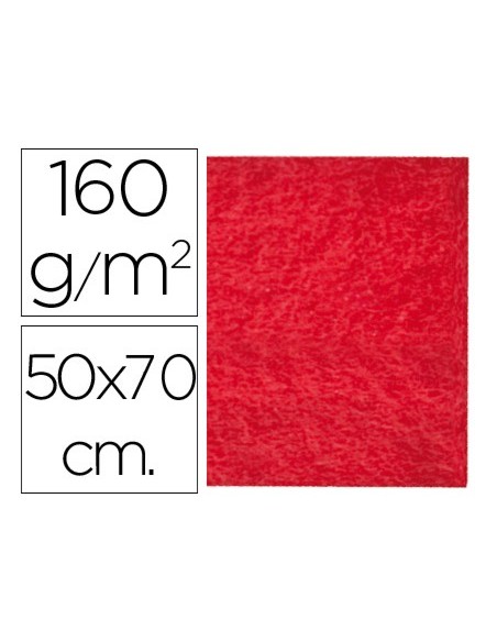 FIELTRO LIDERPAPEL 50X70CM ROJO 160G/M2