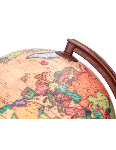 GLOBO TERRAQUEO  LUZ FISICO POLITICO ESTILO ANTIGUO DIAMETRO 26 CM
