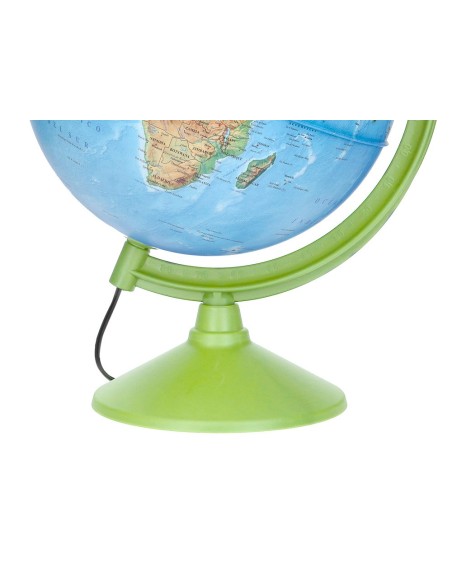 GLOBO TERRAQUEO  LUZ FISICO POLITICO DIAMETRO 26 CM