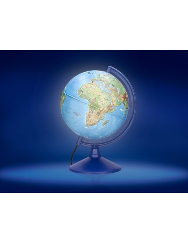 GLOBO TERRAQUEO  LUZ FISICO POLITICO ANIMALES DIAMETRO 20 CM