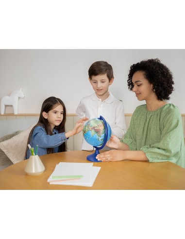 GLOBO TERRAQUEO  LUZ FISICO POLITICO DIAMETRO 20 CM