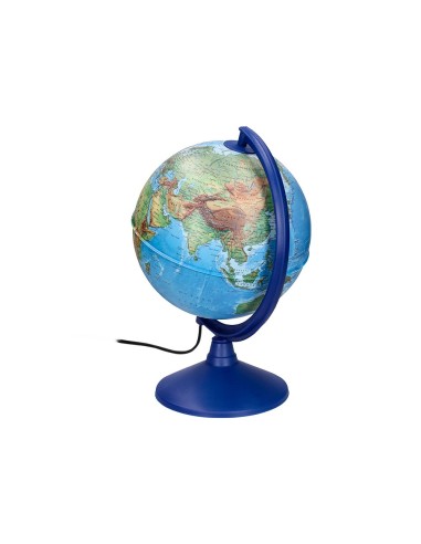 GLOBO TERRAQUEO  LUZ FISICO POLITICO DIAMETRO 20 CM