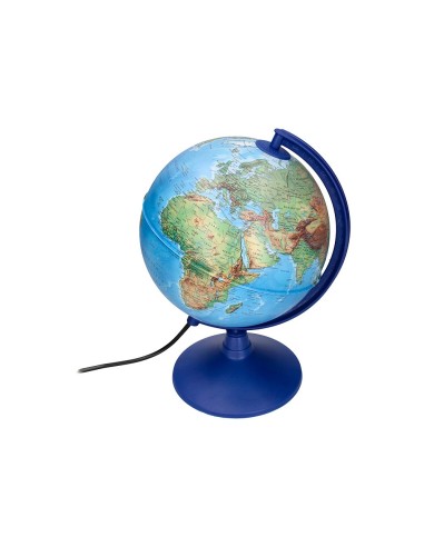 GLOBO TERRAQUEO  LUZ FISICO POLITICO DIAMETRO 20 CM