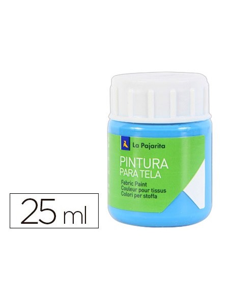PINTURA TELA LA PAJARITA AZUL CYAN 25 ML