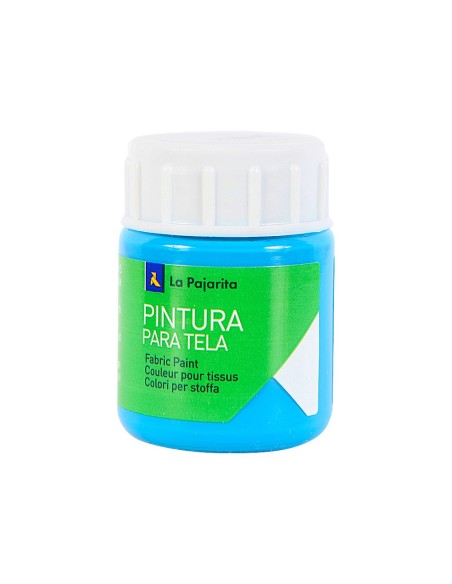 PINTURA TELA LA PAJARITA AZUL CYAN 25 ML