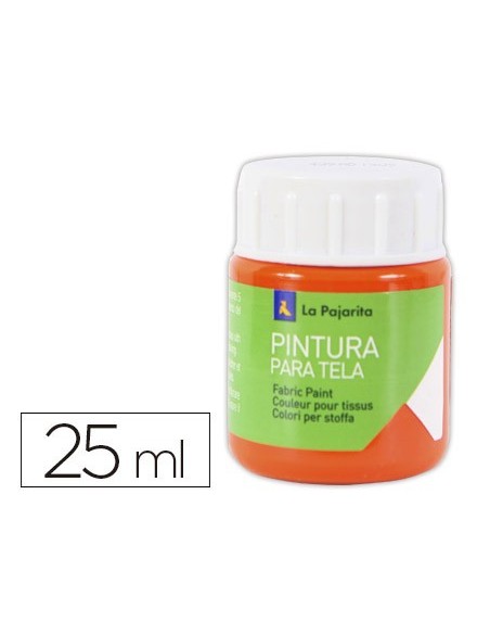 PINTURA TELA LA PAJARITA ANARANJADO 25 ML