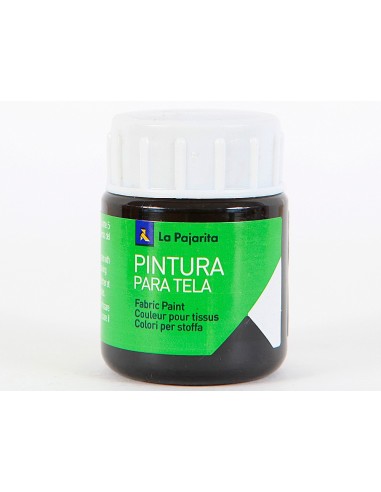 PINTURA TELA LA PAJARITA NEGRO 25 ML