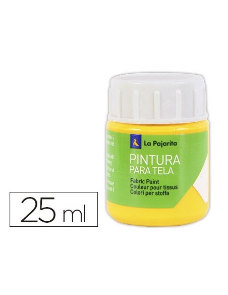 PINTURA TELA LA PAJARITA AMARILLO REAL 25 ML