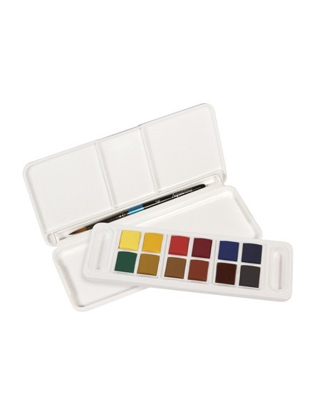 ACUARELA DALER ROWNEY AQUAFINE TRAVEL SET PINCEL CAJA 12 SURT.
