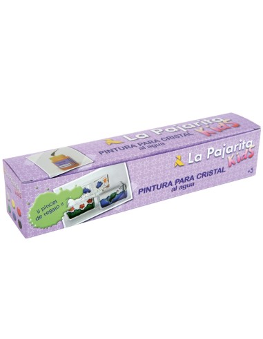 PINTURA LACA CRISTAL LA PAJARITA SET 6 COL.SURT. +PINCEL