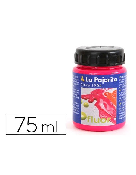 PINTURA LATEX LA PAJARITA F-04 MAGENTA FLUORESCENTE 75ML