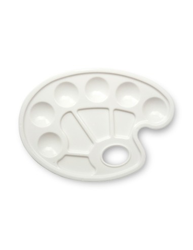 PALETA PLASTICA LIDERCOLOR OVALADA 10 HUECOS DIESTROS TAMAÑO 17X22,5C