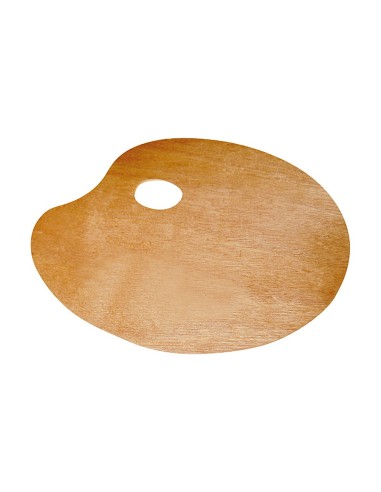 PALETA MADERA LIDERCOLOR OVALADA TAMAÑO 20X30 CM GROSOR 0,3 CM ZURDOS