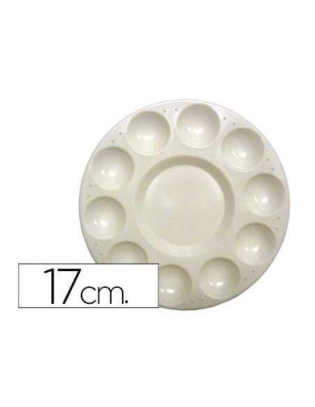 PALETA PLASTICO ARTIST CIRCULAR C/10 HUECOS TAMAÈO 17CM