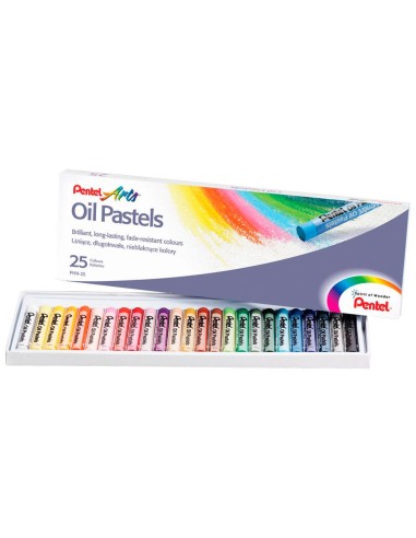 LAPICES PENTEL OIL PASTEL CAJA 25 SURT.