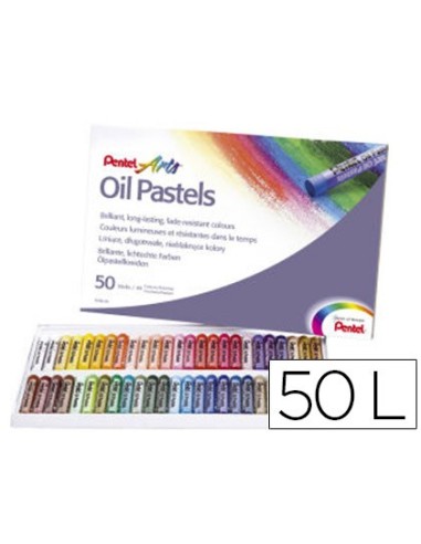 LAPICES PENTEL OIL PASTEL CAJA 50 SURT.