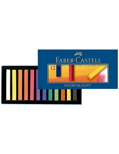 TIZA PASTEL FABER CASTELL ESTUCHE CARTON 12 UNIDADES COL.ES SURTIDOS