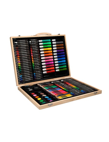 ESTUCHE PINTURA  MADERA 168 PIEZAS MALETIN 39,3X30X4,8 CM