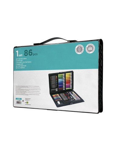 ESTUCHE PINTURA  PLAST.86 PIEZAS 34X23X3,2 CM