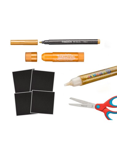 SET DIBUJO CARIOCA METALLIC POP UP CARD CREATOR 3D 17 PIEZAS