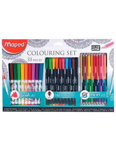 SET MAPED DIBUJO MANDALAS 33 PIEZAS