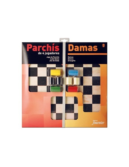 PARCHIS C/DAMAS TABLERO GRAN 4 JUGADORES 41X40X4,5