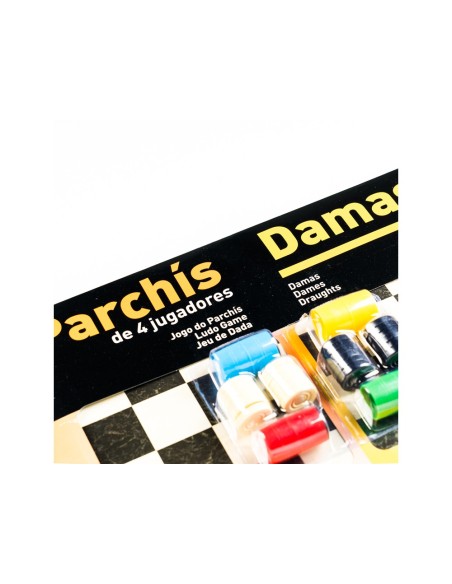 PARCHIS C/DAMAS TABLERO GRAN 4 JUGADORES 41X40X4,5