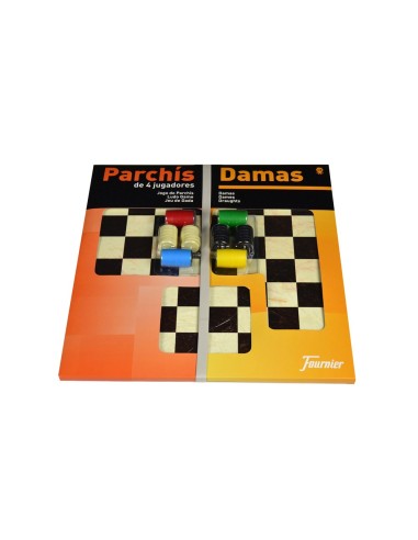PARCHIS C/DAMAS TABLERO GRAN 4 JUGADORES 41X40X4,5