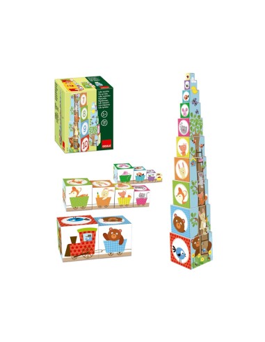 JUEGO DISET DIDACTICOS CUBOS APILABLES FIGURAS DEL BOSQUE