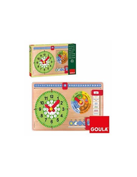 JUEGO GOULA DIDACTICO RELOJ CALENDARIO CASTELLANO