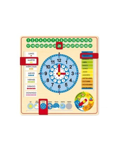 JUEGO GOULA DIDACTICO RELOJ CALENDARIO CASTELLANO