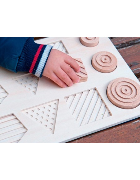 JUEGO DIDACTICO ANDREUTOYS FORMAS GEOSENSORIALES MADERA 12 PIEZAS