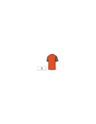 CAMISETA ALGODON DELTAPLUS COLOR GRIS NARANJA TALLA S