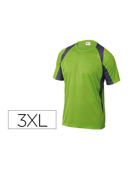 CAMISETA DELTAPLUS POLIESTER M.CORTA SECADO RAPIDO COL.VER.GR. T. 3XL