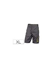 BERMUDA TRABAJO DELTAPLUS CINTURA AJUST.5 BOLS.COL.GRISVE.TALLA XL 2