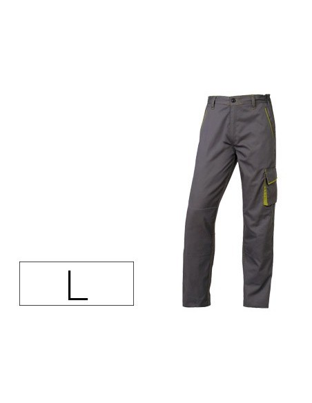 PANTALON TRABAJO DELTAPLUS CINTURA AJUST.5 BOLS.COL.GRISVE.T. L T. L
