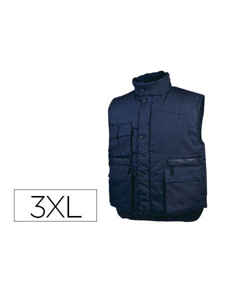 CHALECO DELTAPLUS CINTURA ELASTICA PROTEGE RIÑONES COL.AZ.T. 3XL