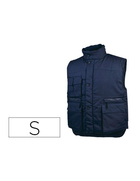 CHALECO DELTAPLUS CINTURA ELASTICA PROTEGE RIÑONES COL.AZ.T. S