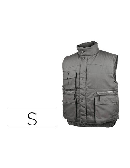 CHALECO DELTAPLUS CINTURA ELASTICA PROTEGE RIÑONES COL.GRIS T. S
