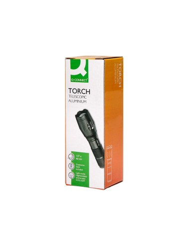 LINTERNA Q-CON.TELESCOPICA AL. ESTROBOSCOPIO SOS APAGADO 3 PILAS AAA