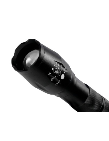 LINTERNA Q-CON.TELESCOPICA AL. ESTROBOSCOPIO SOS APAGADO 3 PILAS AAA