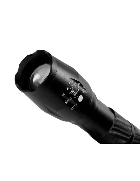 LINTERNA Q-CON.TELESCOPICA AL. ESTROBOSCOPIO SOS APAGADO 3 PILAS AAA