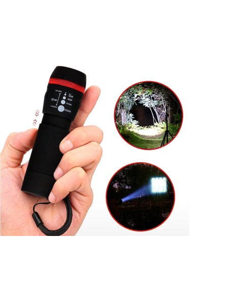 LINTERNA Q-CON.KF18749 PLASTICO ZOOM 1 W ENCENDIDO APAGADO 3 AAA