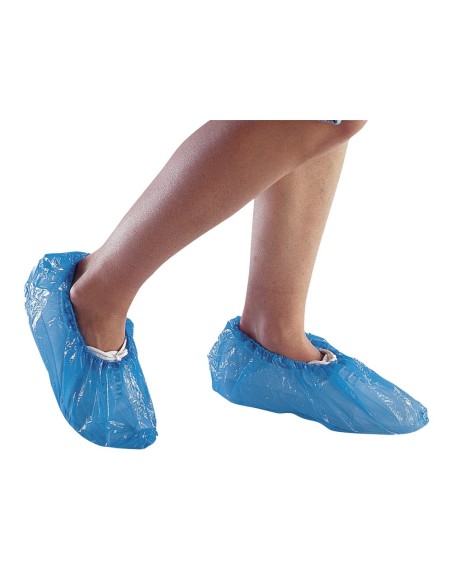 CUBRE CALZADO POLIETILENO AZ.TALLA UNICA PAQ. 50 UD