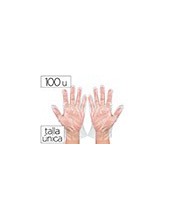 GUANTES PLAST.DESECHABLE TRABAJOS CORTA DURACION CAJA 100 UD.T.UNICA 2