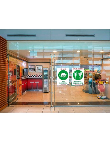 SEÑAL ADH. AVERY USAR MASCARILLA A4 RESISTENTE  RAYOS UV PK.DE 2 UD.