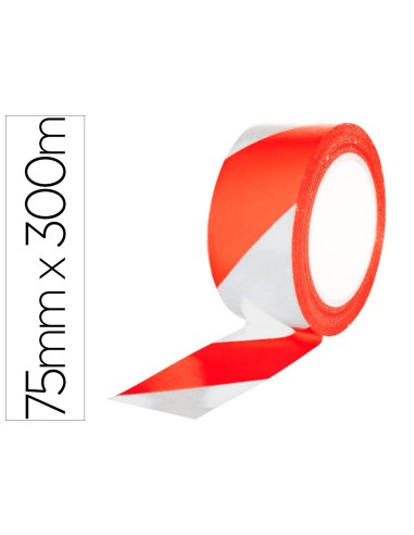 CINTA SEÑALIZACION Q-CON.NO ADH. RJ. BL.75MM X 300 M